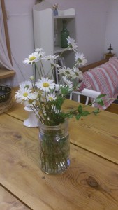 Catharina har plockat blommor